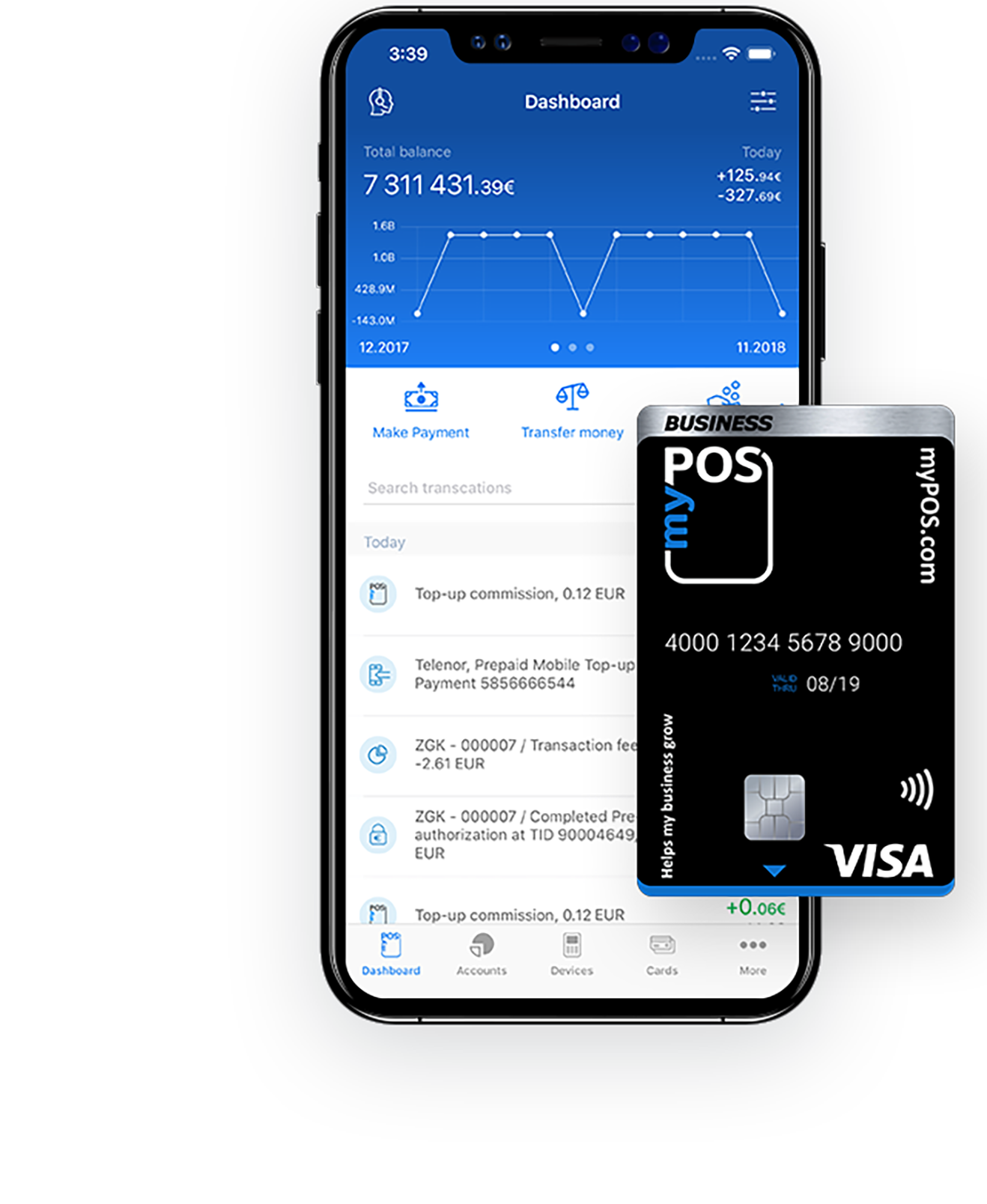 il mio POS phone-card-mypos-app
